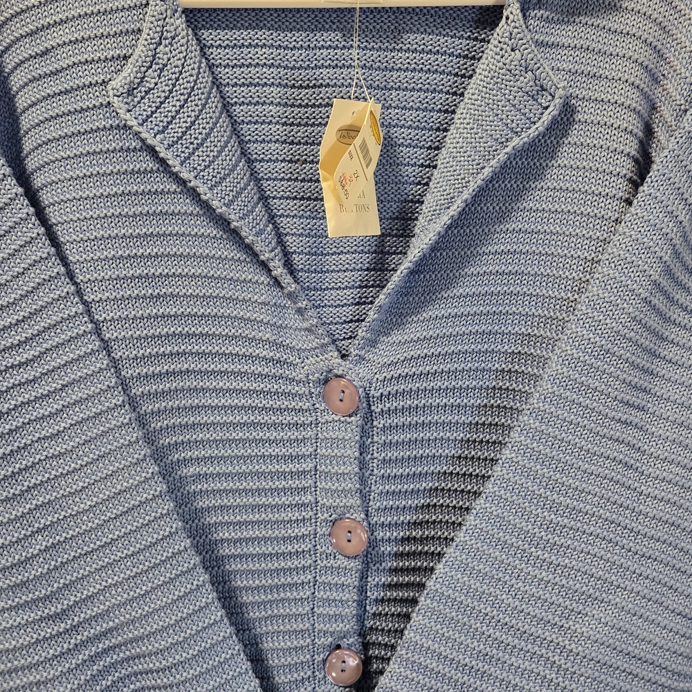 NWT Talbots Woman Cardigan Sweater Periwinkle Blue Button Up Vneck Plus Size 2X